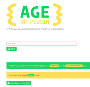 Age WP Plugin